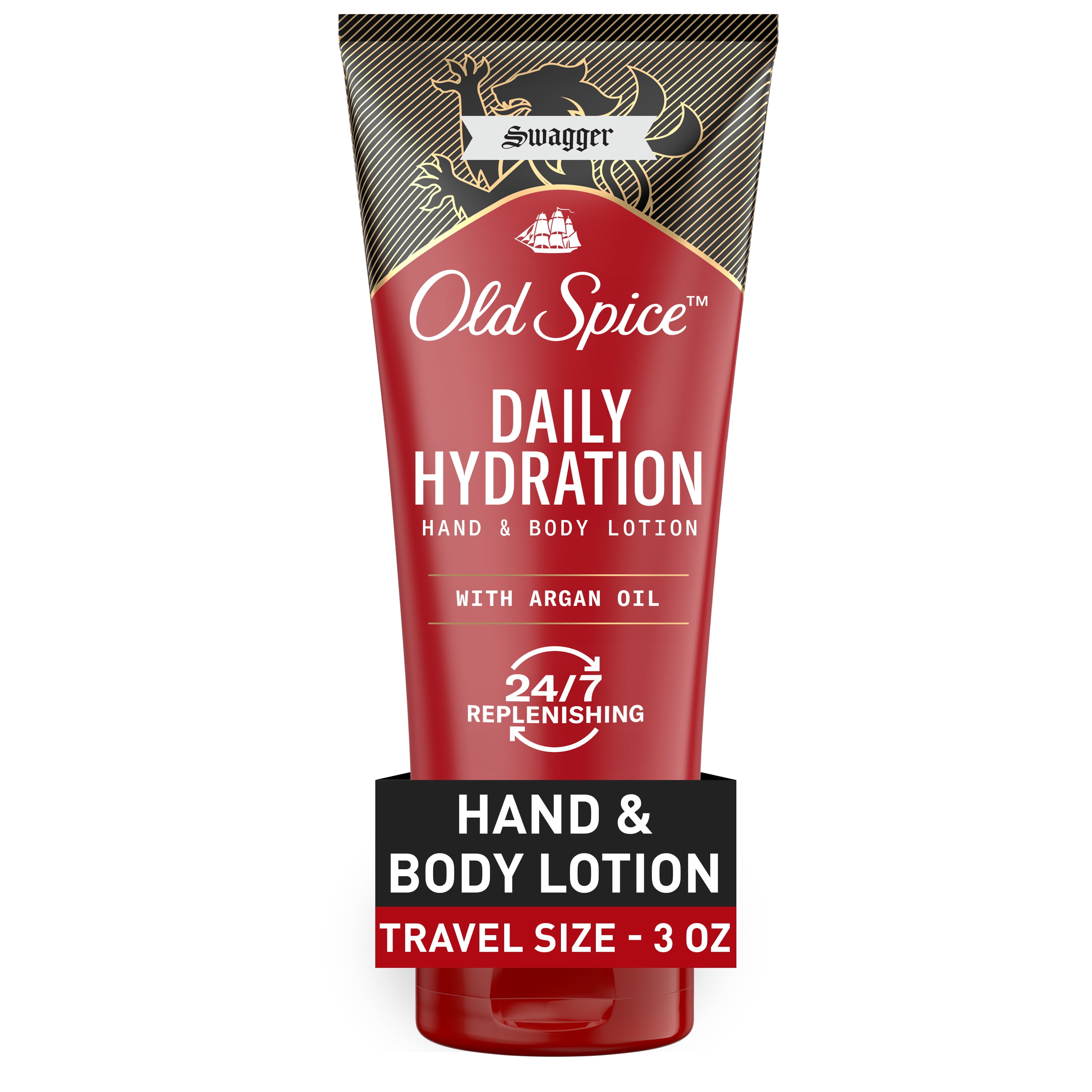 Old Spice Daily Hydration Hand \u0026 Body Lotion for All Men Skin Types, Swagger, Argan Oil, 3.0 fl oz