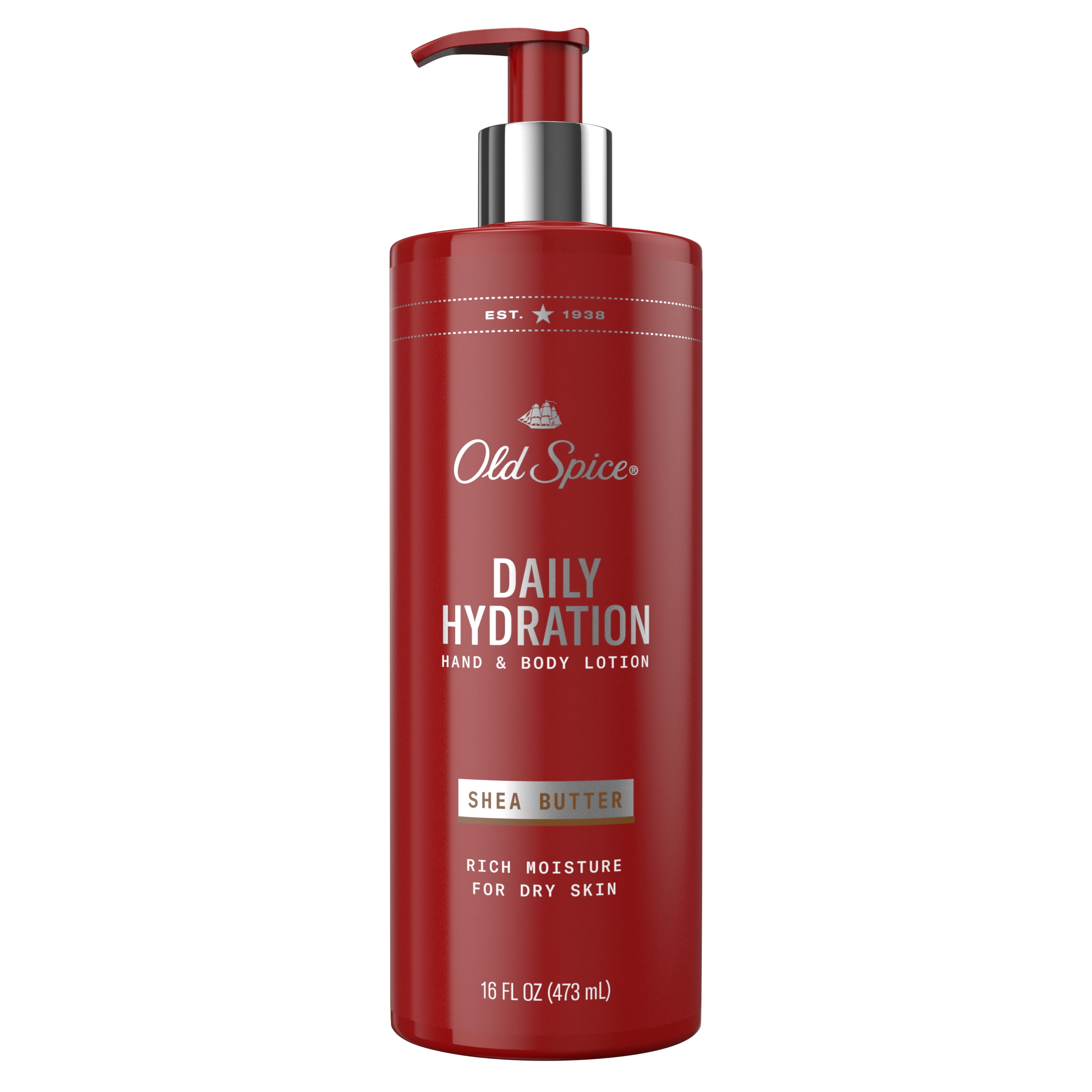 Old Spice Daily Hydration Hand & Body Lotion for Men with Shea Butter, 16.0 fl oz