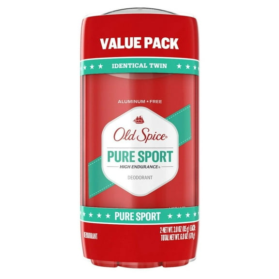Old Spice Deodorant 3 Ounce Pure Sport Two At Once (Pack of 3)