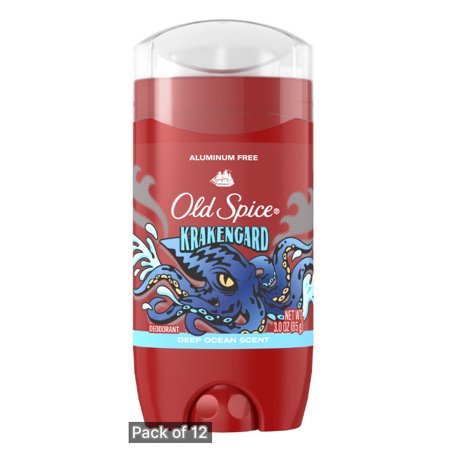 Old Spice Deodorant, Aluminum Free, Krakengard, 3 oz (Pack of 12)