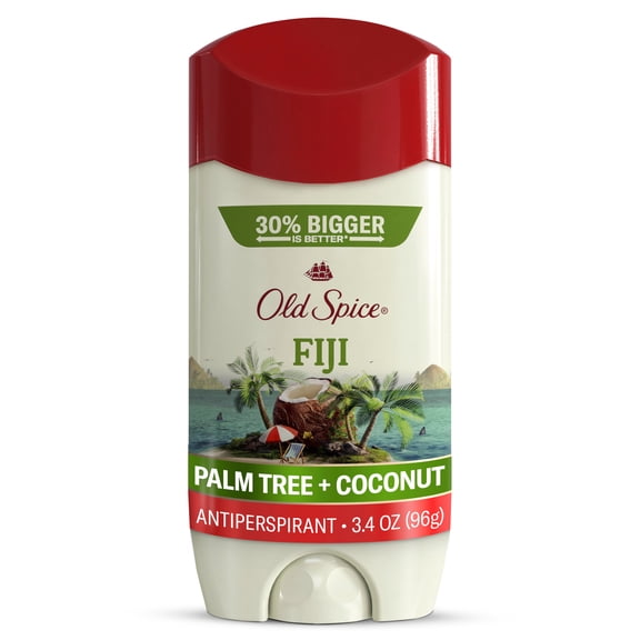 Old Spice Deodorant for Men, Antiperspirant, Fiji-Palm Tree Coconut, 24/7 Sweat Protection, 3.4 oz