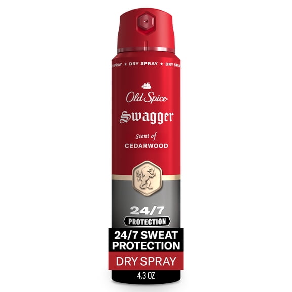 Old Spice Dry Spray, Men's Antiperspirant Deodorant Spray, Swagger, 4.3oz