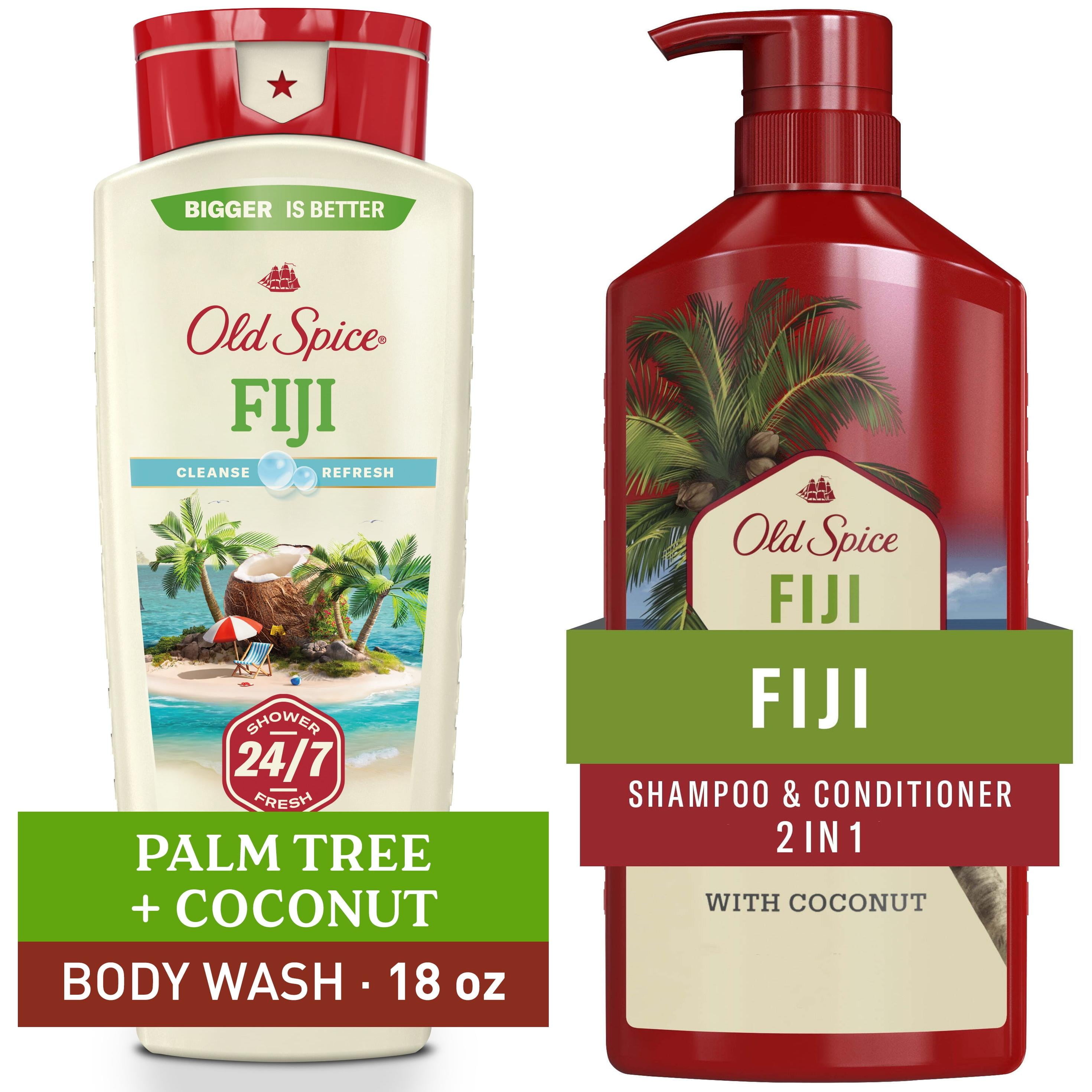 Old Spice Fiji Mens Body Wash, Shampoo and Conditioner Bundle