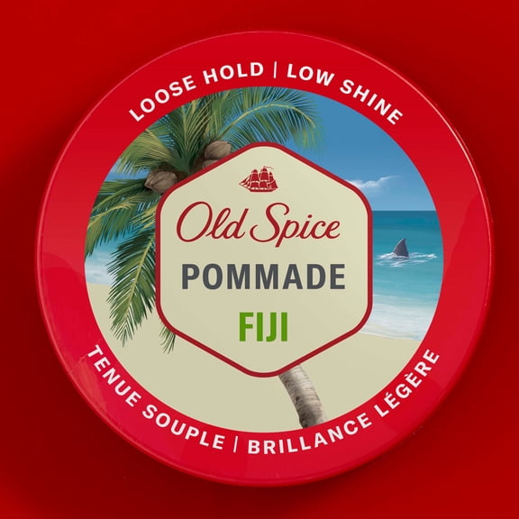 Old Spice Fiji Hair Styling Pomade for Men, Loose Hold, Low Shine, 2.22 oz