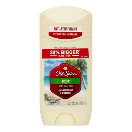 Old Spice Fresher Fiji Scent Invisible Solid 3.4oz (Pack of 2)