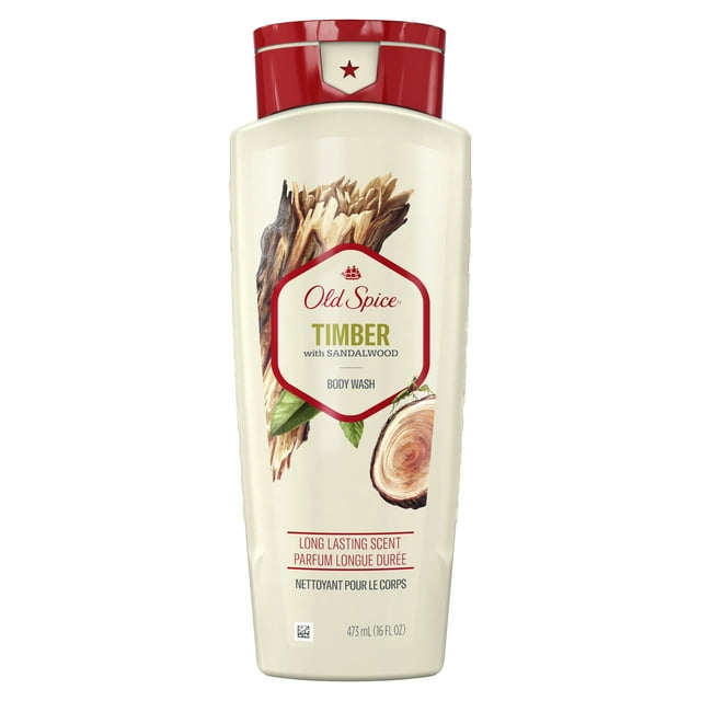 Old Spice Fresher Timber Scent Body Wash for Men, 16 oz
