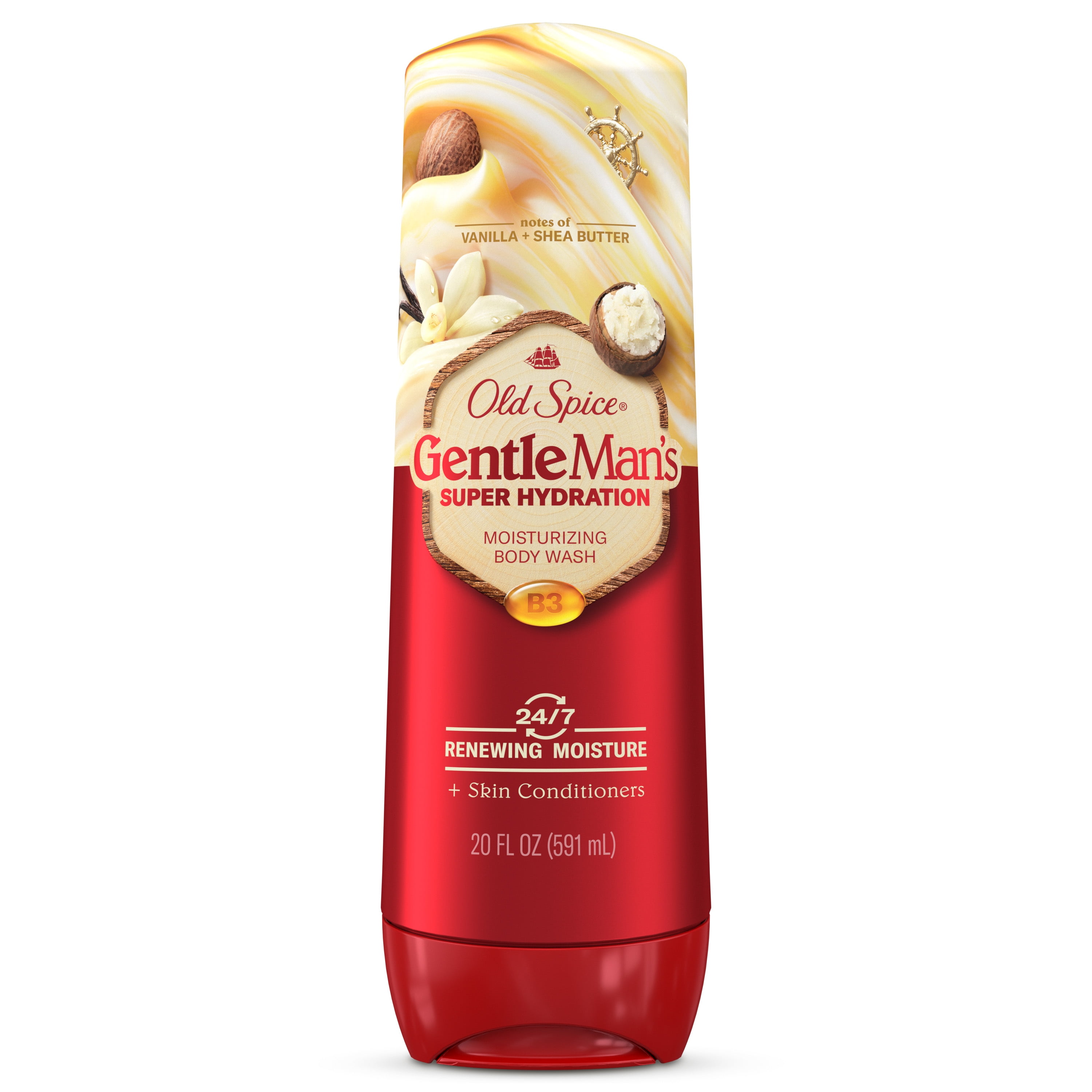 Old Spice GentleMan's Blend Super Hydration Body Wash for Men, Vanilla