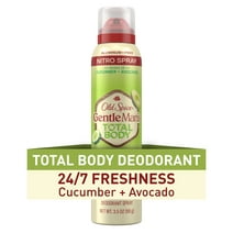 Old Spice GentleMan's Blend Total Body Deodorant for Men, Cucumber + Avocado, Aluminum Free Spray, 3.5 oz