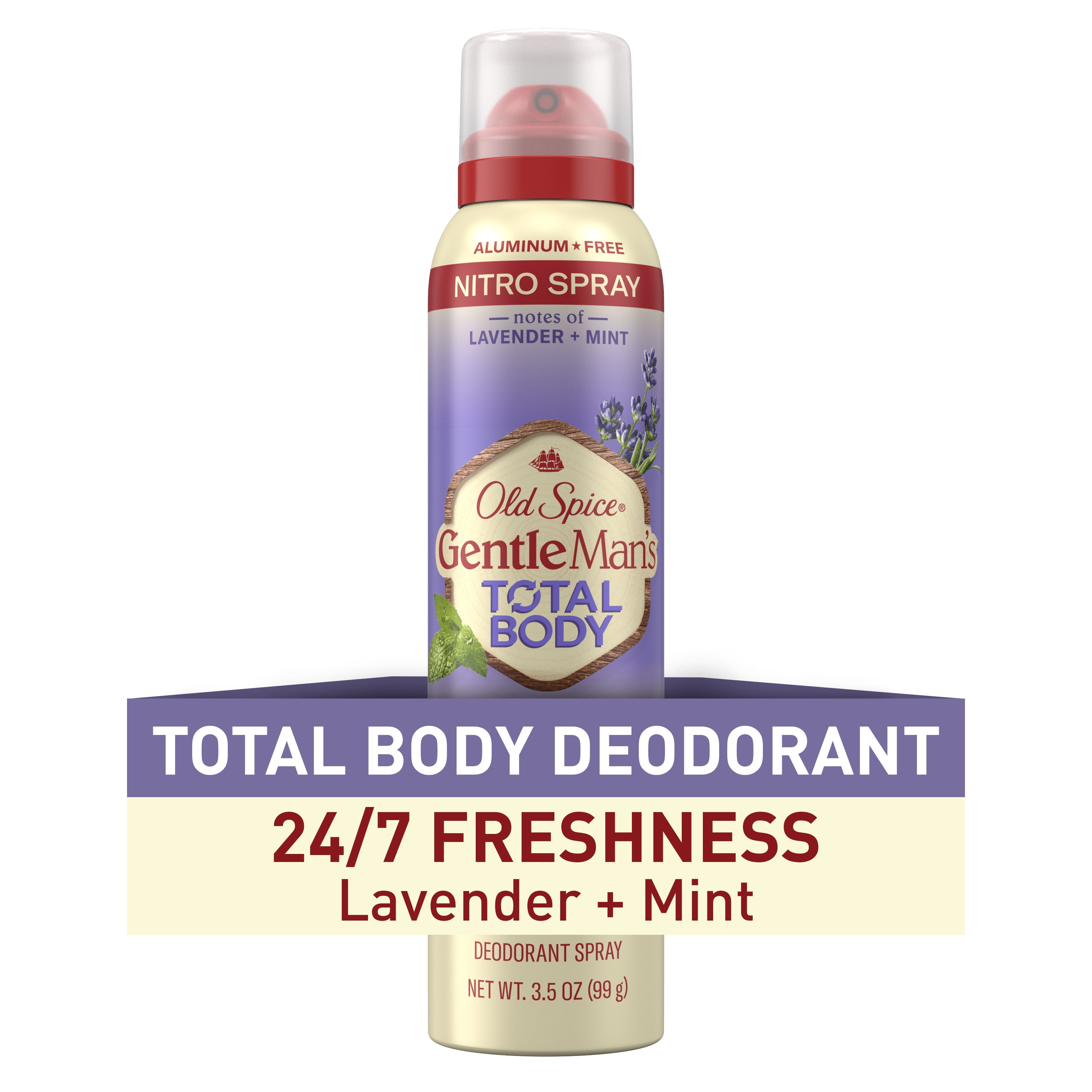 Old Spice GentleMan's Blend Total Body Deodorant for Men, Lavender Mint