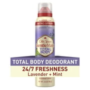 Old Spice GentleMans Blend Total Body Deodorant for Men, Lavender Mint, Aluminum Free Spray, 3.5 oz