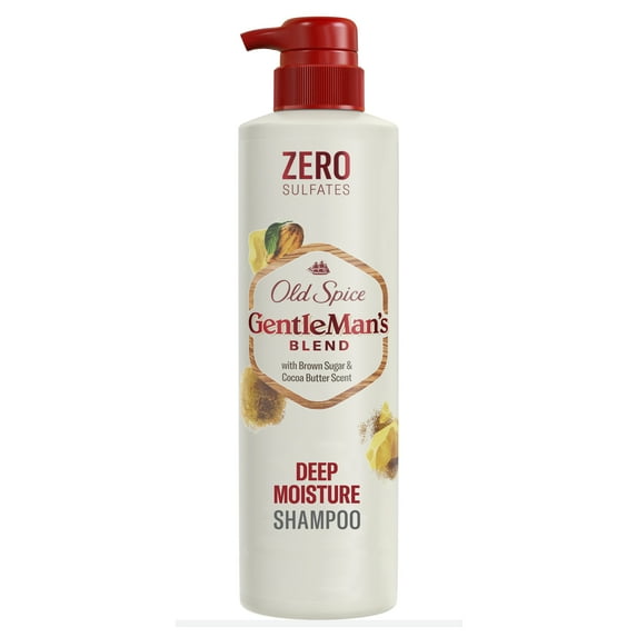 Old Spice Gentleman's Blend Deep Moisture Men's Shampoo Brown Sugar & Cocoa Butter, All Hair Types, 14.8 fl oz (Pack of 2)