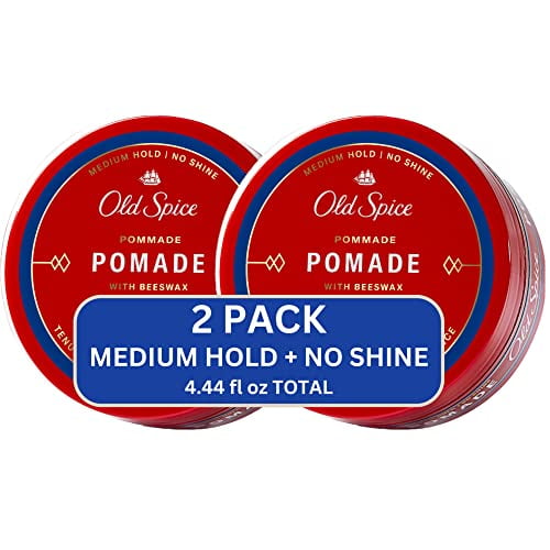 Old Spice Hair Styling Pomade for Men, Medium Hold No Shine 2.22 Fl Oz