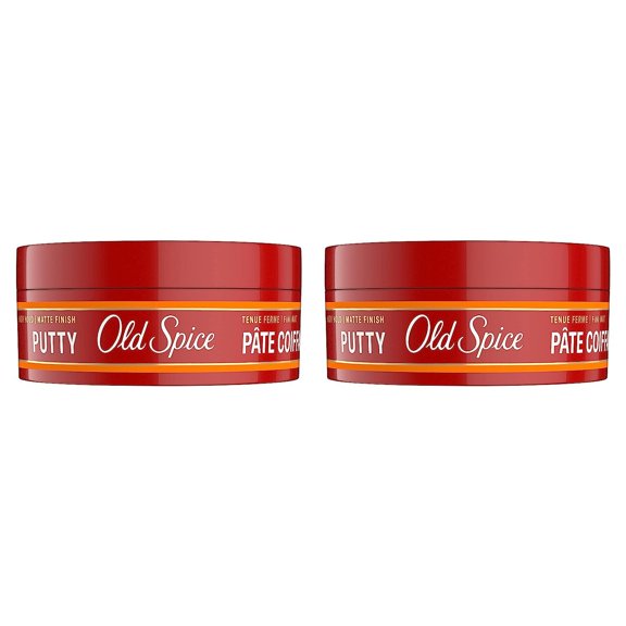 Old Spice Hair Styling Putty for Men, High Hold Matte Finish, 2.22 Oz Each, Twin Pack, NEW Formula C30