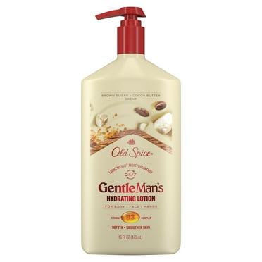Old Spice Hand, Face and Body Lotion for All Skin Types, 24/7 Lightweight Moisturization with Vitamin B3, Brown Sugar and Cocoa Butter Scent, Instant Absorption 16oz