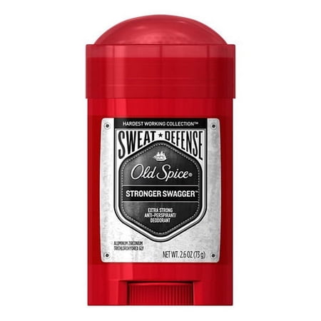 Old Spice Hardest Working Collection Deodorant, Stronger Swagger, 2.6 oz, 6 Pack