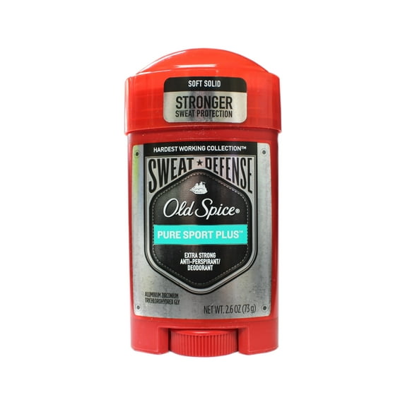 Old Spice Hardest Working Collection Sweat Defense Anti-Perspirant & Deodorant, Pure Sport Plus 2.60 oz