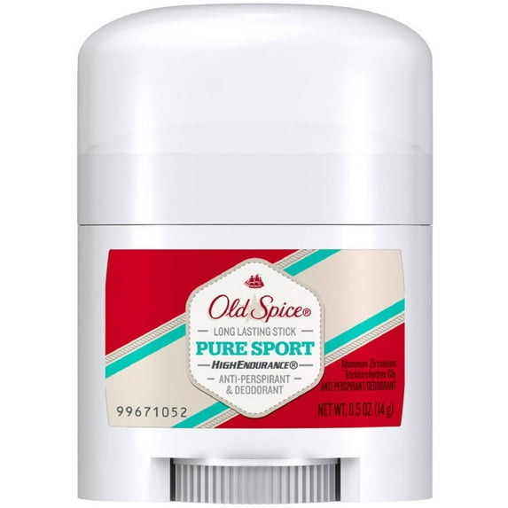 Old Spice High Endurance Anti-Perspirant Deodorant Invisible Solid, Pure Sport 0.50 oz (Pack of 6)
