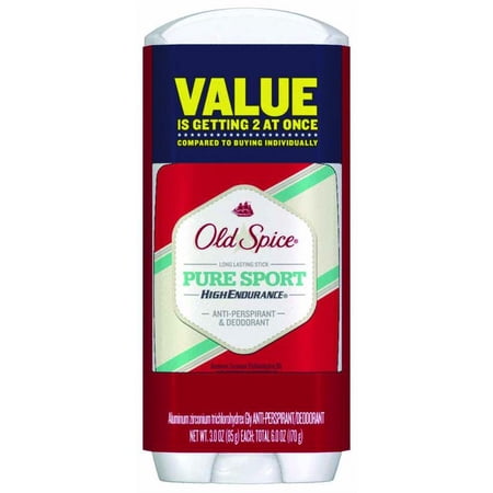 Old Spice Pure Sport Anti-Perspirant Deodorant 3 oz (Pack of 32)