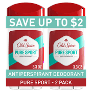 Old Spice High Endurance Antiperspirant Deodorant for Men, Pure Sport Scent, 3.0 oz Twin Pack