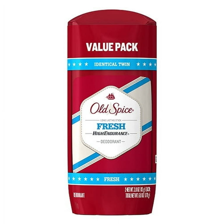 Old Spice High Endurance Fresh Deodorant, Twin Pack, 6 Oz