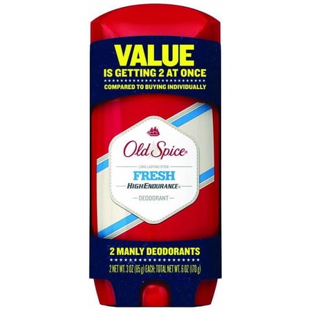 Old Spice High Endurance Fresh Scent Men's Deodorant 3oz, Twin Pack (Pack of 10)
