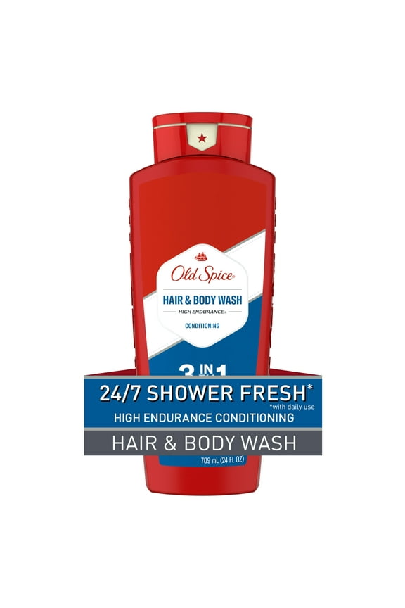 High Endurance Men's 3in1 Shampoo Conditioner & Body Wash, 24 fl oz