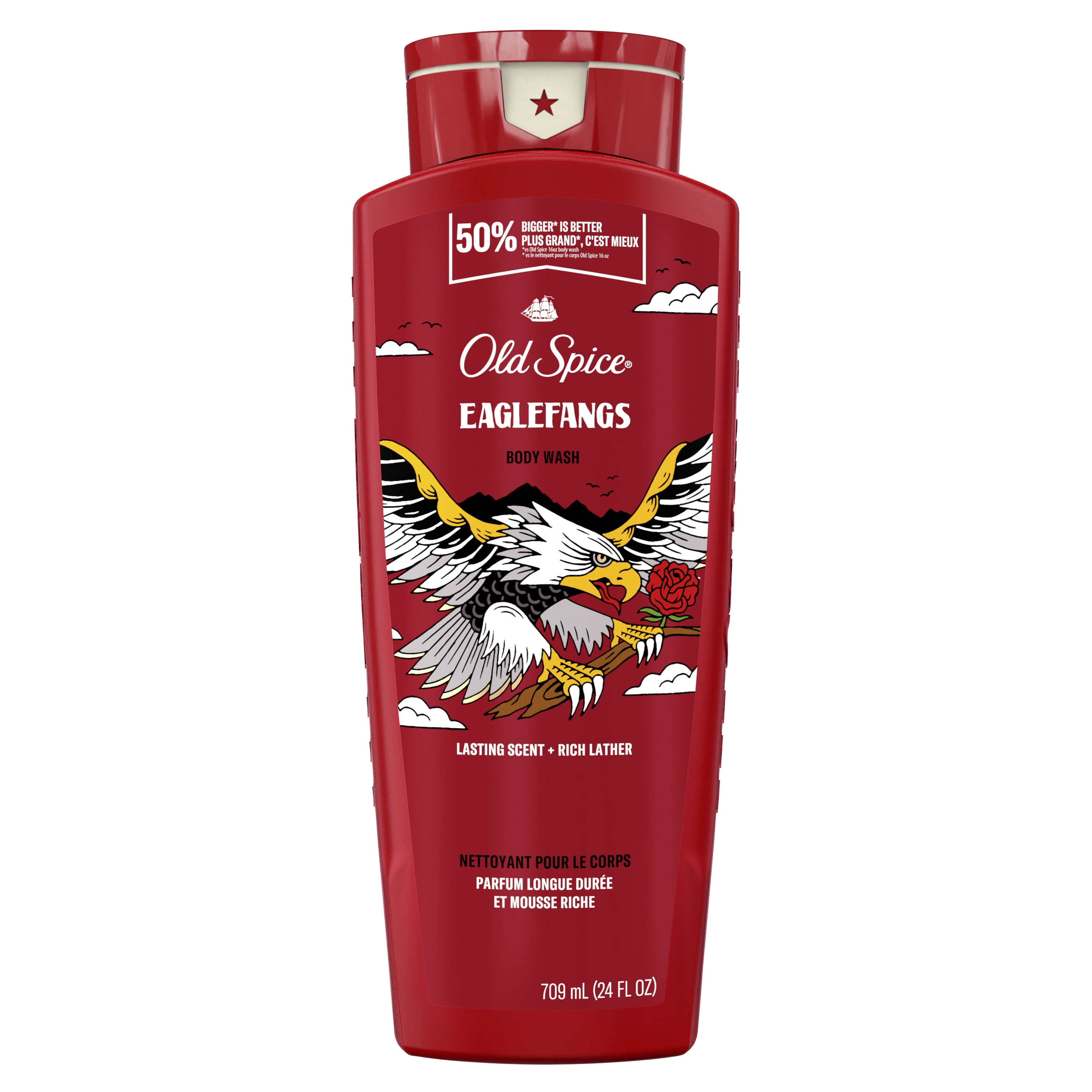 Old Spice Liquid Body Wash for Men, Eagle Fangs, Long Lasting Lather
