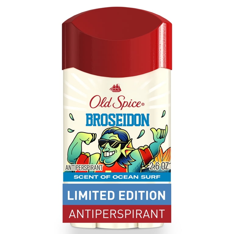 Old Spice Men's Antiperspirant, Broseidon, Scent of Ocean Surf