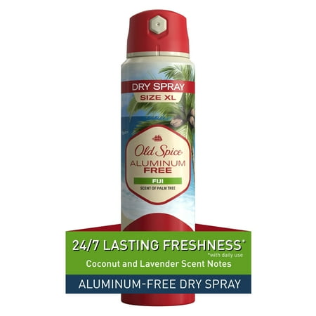 Old Spice Men's Aluminum Free Dry Spray, Fiji, 4.3 oz