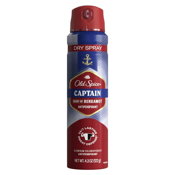 Old Spice Men's Antipespirant & Deodorant Invisible Dry Spray Ultimate Captain, 4.3oz