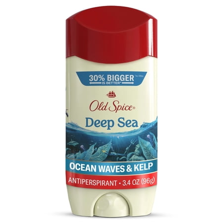 Old Spice Men's Antiperspirant Deodorant, Invisible Solid Stick, Deep Sea, 3.4 oz