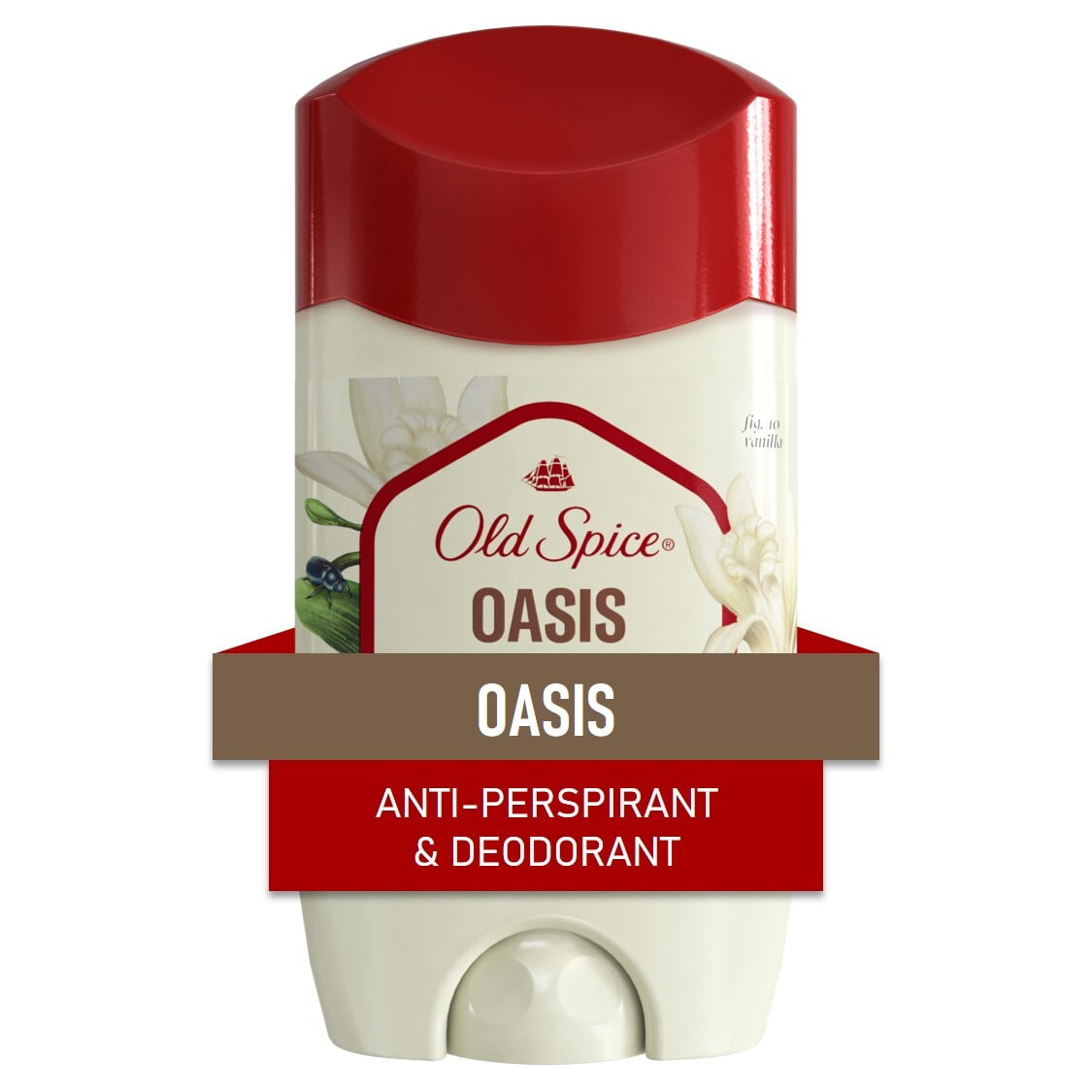 Old Spice Mens Antiperspirant Deodorant Oasis with Vanilla, 2.6oz