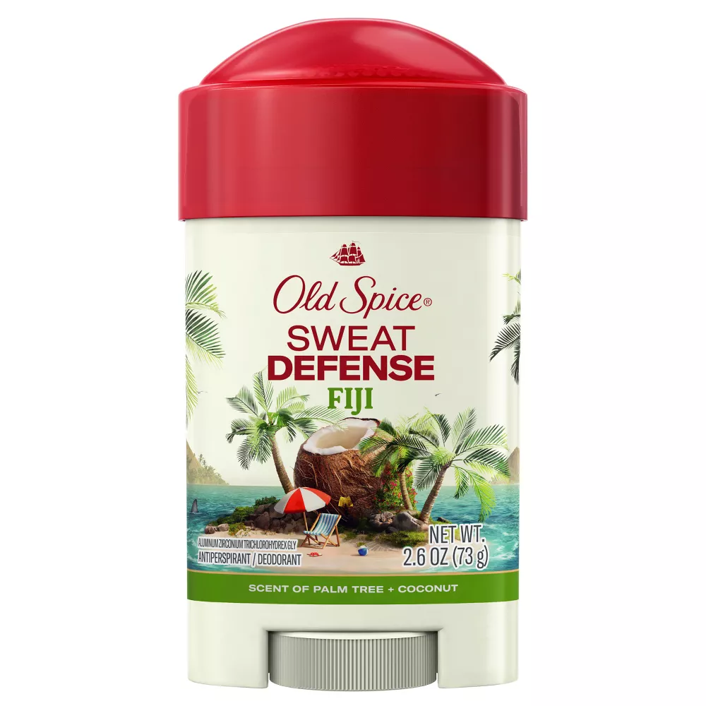Old Spice Men s Antiperspirant & Deodorant Sweat Defense Fiji, 2.6 oz, 2 Pack