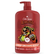 Old Spice Body & Face Wash for Men, 24/7 Shower Fresh, Bearglove Crisp Orchard, 33.4 fl oz