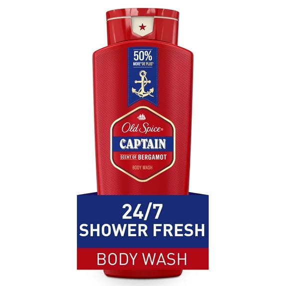 Old Spice Men's Body Wash, Captain, 24 fl oz - 2 Count