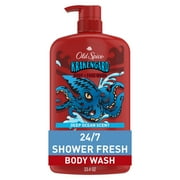 Old Spice Cleansing Body Wash for Men, 24/7 Shower Clean with Lasting Scent, 2 in 1 Face and Body Wash, Rich Lather, Krakengard, Deep Ocean Scent, 33.4oz