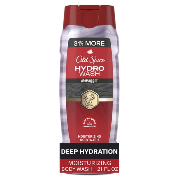 Old Spice Men's Body Wash Moisturizing Hydro Wash, Swagger Scent, 21 fl oz