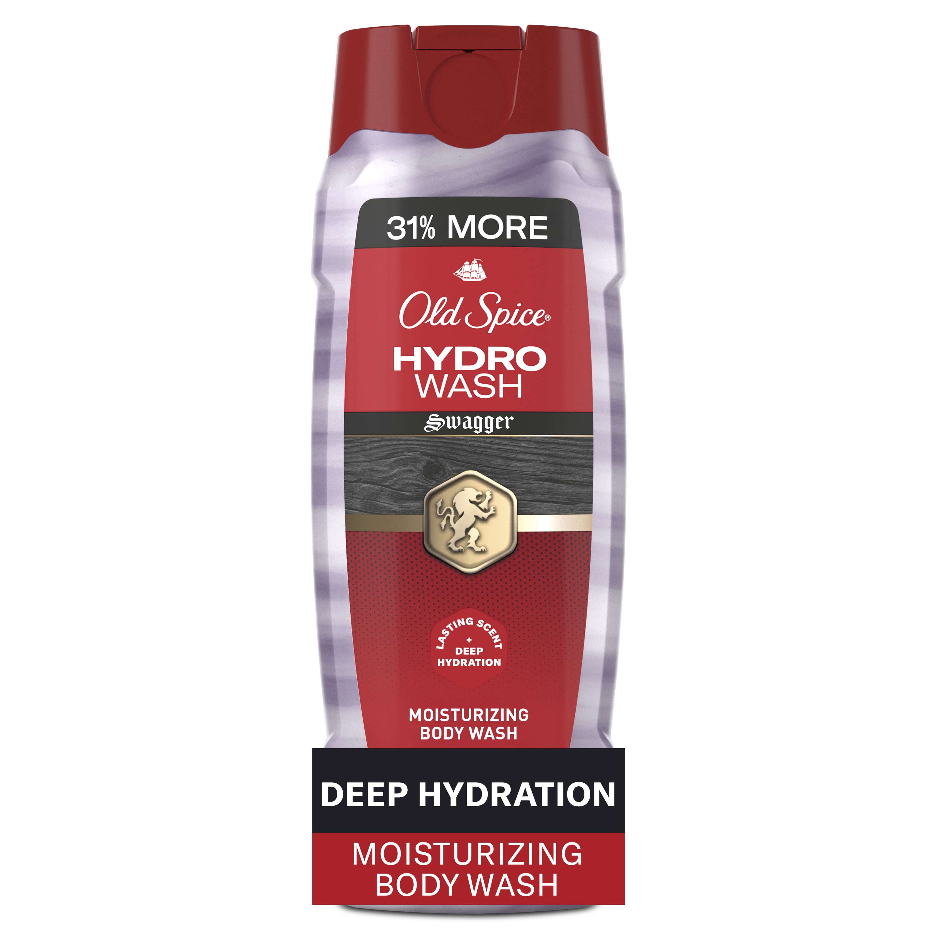 Old Spice Men's Body Wash Moisturizing Hydro Wash, Swagger Scent, 21 fl oz