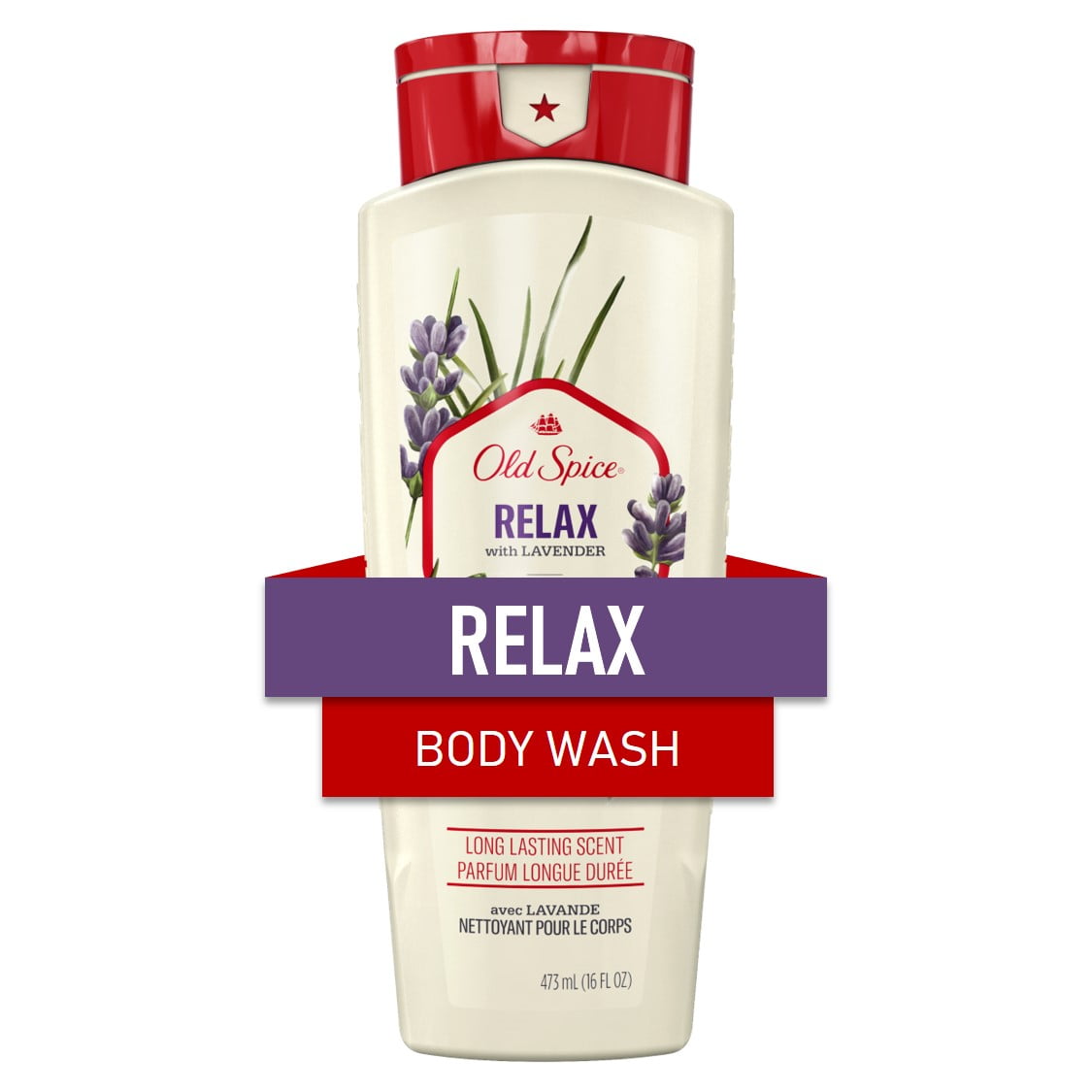 Old Spice Men's Body Wash Relax with Lavender, 16 fl oz