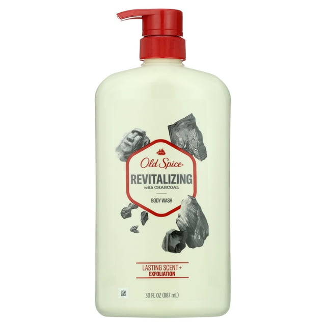 Old Spice Men's Body Wash Revitalizing with Charcoal, All Skin Types