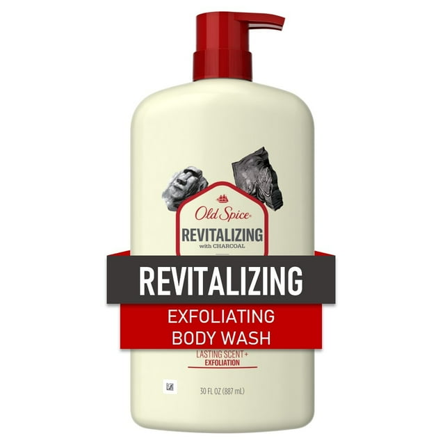 Old Spice Men's Body Wash Revitalizing with Charcoal, All Skin Types