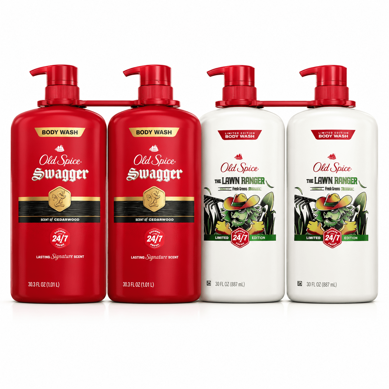 Old Spice Men's Body Wash Variety Pack, Swagger Cedarwood & The Lawn ...