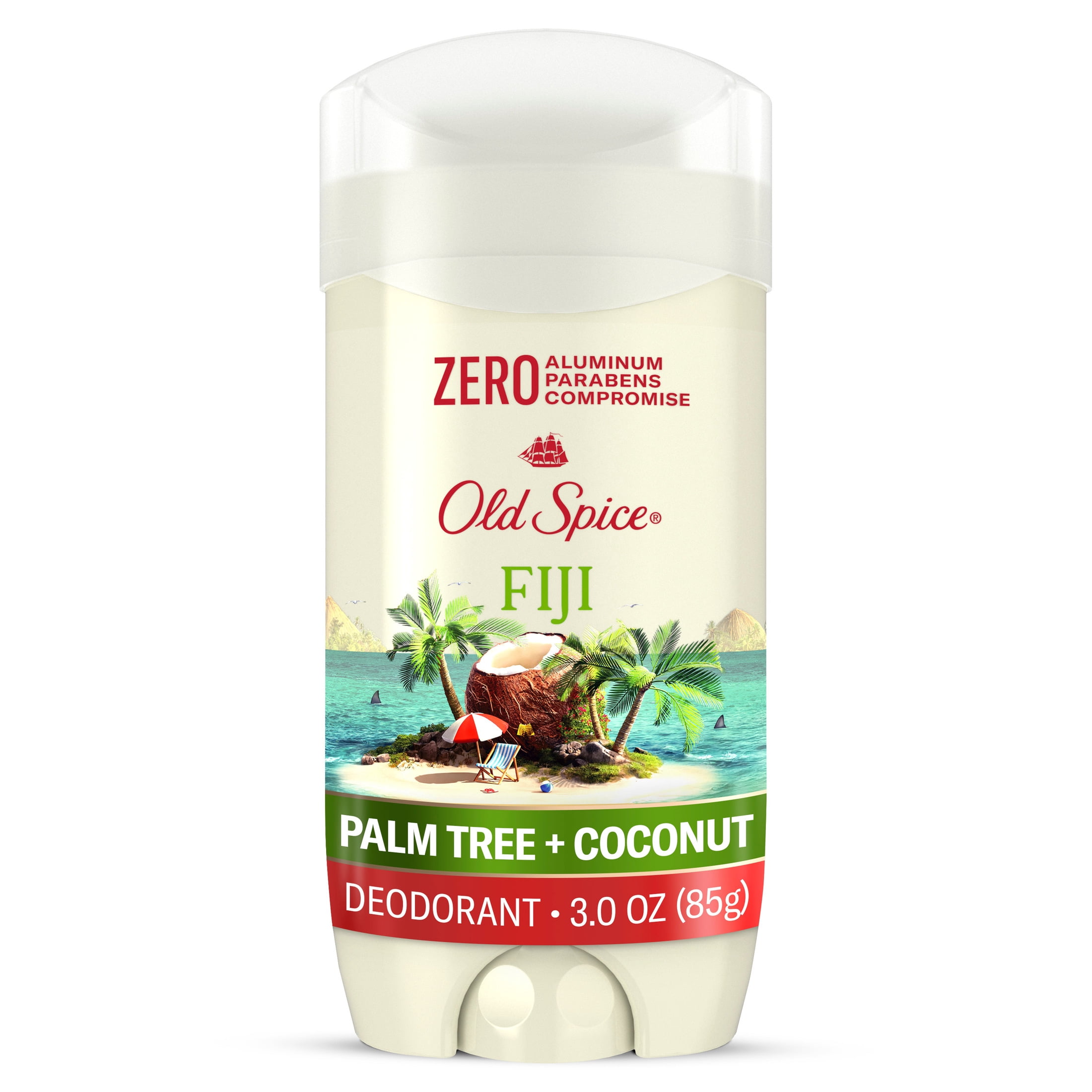 Old Spice Deodorant for Men, Aluminum Free, Fiji-Palm Tree + Coconut, 24/7 Odor Protection, 3.0 oz