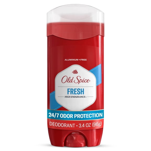 Old Spice Deodorant for Men, Aluminum Free, Fresh, 24/7 Odor Protection, 3.4 oz