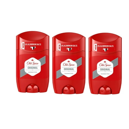 Old Spice Original Deodorant Stick- 0% Aluminium 50 ml, pack of 3