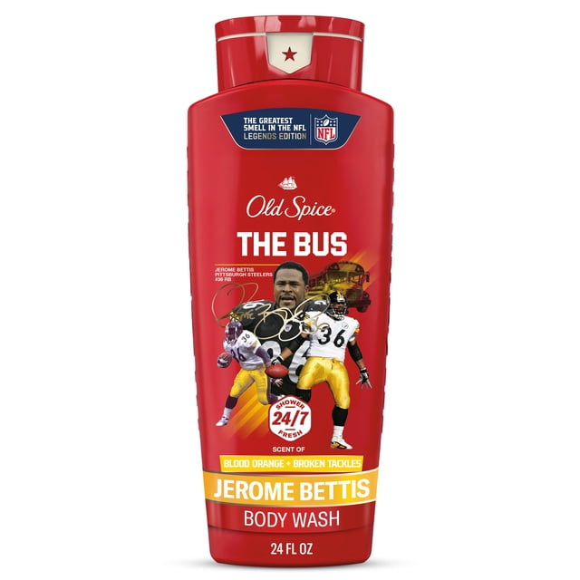 Blood Collection Point Old Spice Body Wash for Men, NFL Collection, Jerome Bettis, Scent of ...