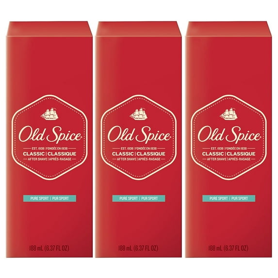 Old Spice Pure Sport After Shave 6.37 oz (Pack of 3)
