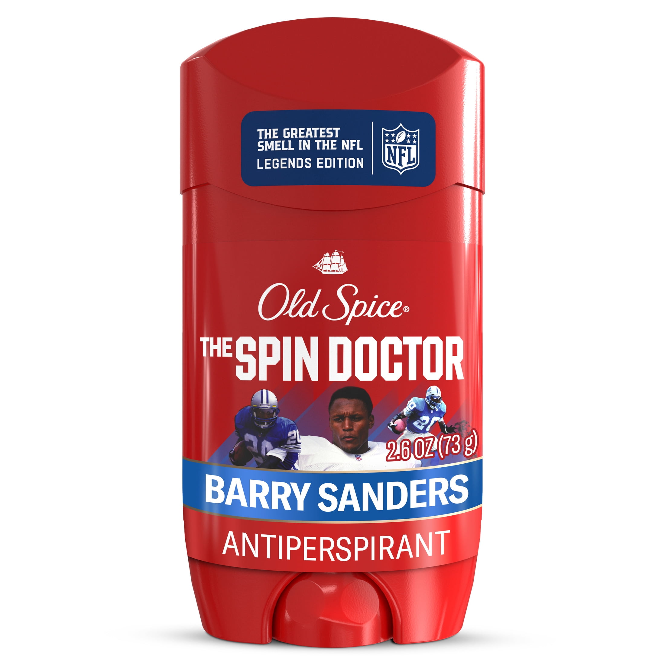 Old Spice Deodorant for Men, Antiperspirant, NFL Collection, Barry Sanders, Scent of Bergamot + Breakaways, 2.6 oz
