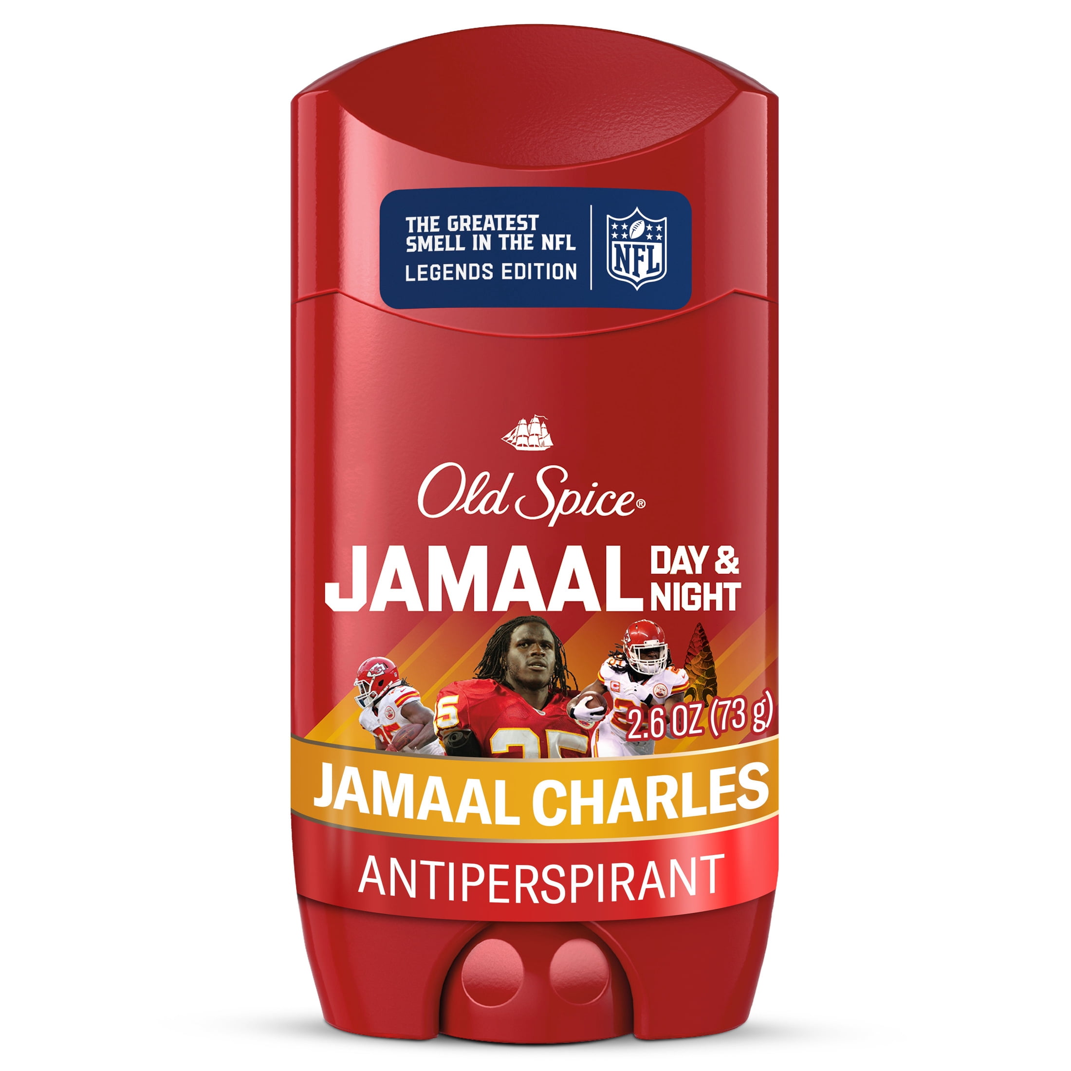 Old Spice Deodorant for Men, Antiperspirant, NFL Collection, Jamaal Charles, Scent of Apricot + Arrowhead, 2.6 oz