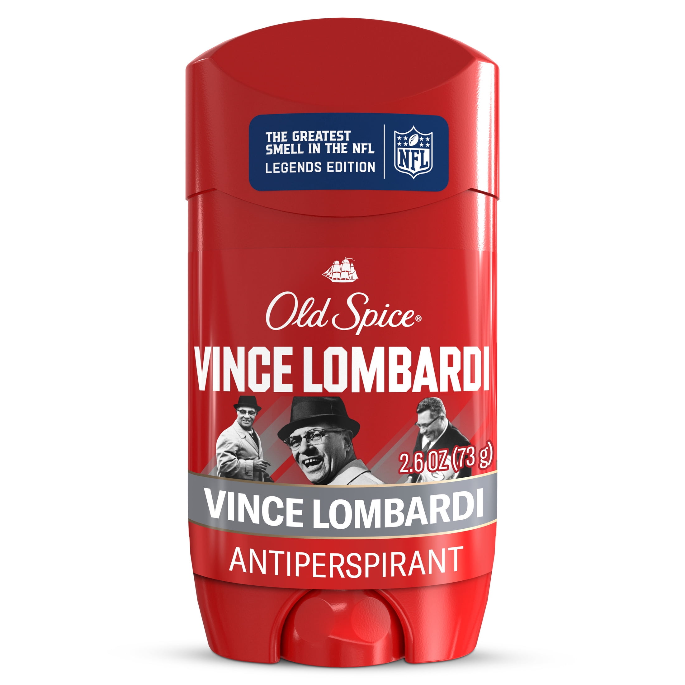 Old Spice Deodorant for Men, Antiperspirant, NFL Collection, Vince Lombardi, Scent of Pine + Playbook, 2.6 oz
